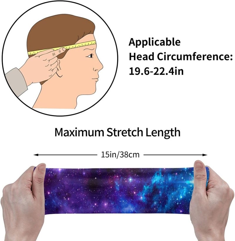 Gianlaima Sports Sweatband Head Bands for Women Men Sweat-Absorbing Headbands Suitable for Running Yoga Fitness Football Exercise - Image 3